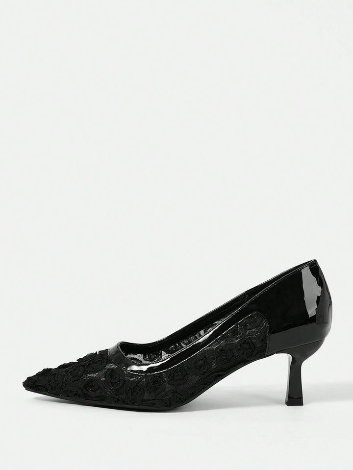 Pantofi cu toc SHEIN, negru