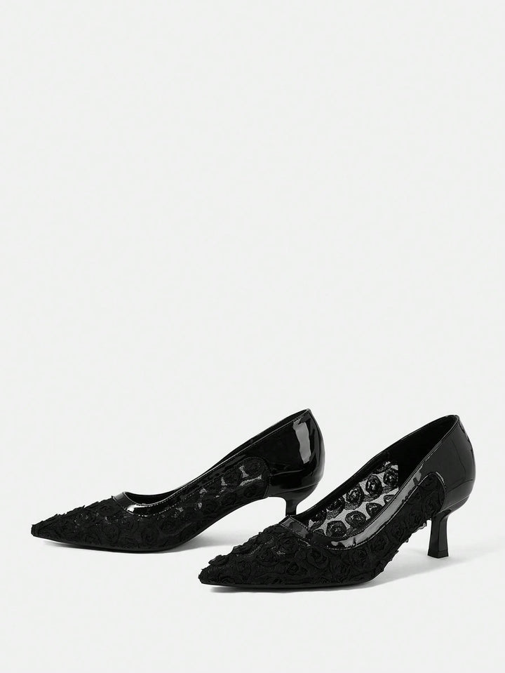 Pantofi cu toc SHEIN, negru