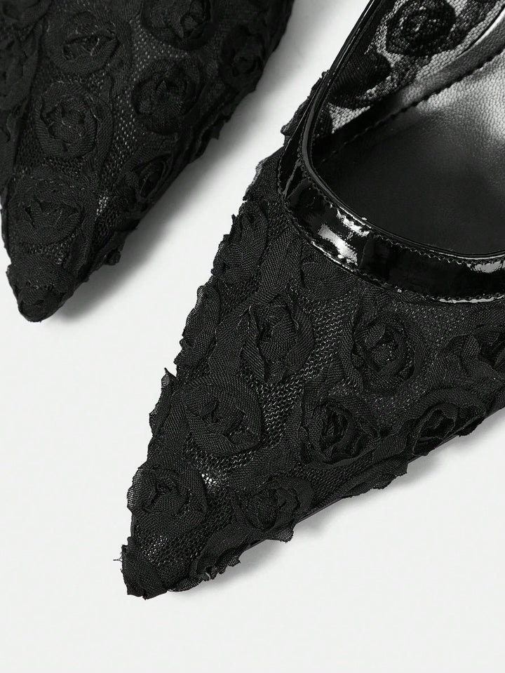 Pantofi cu toc SHEIN, negru