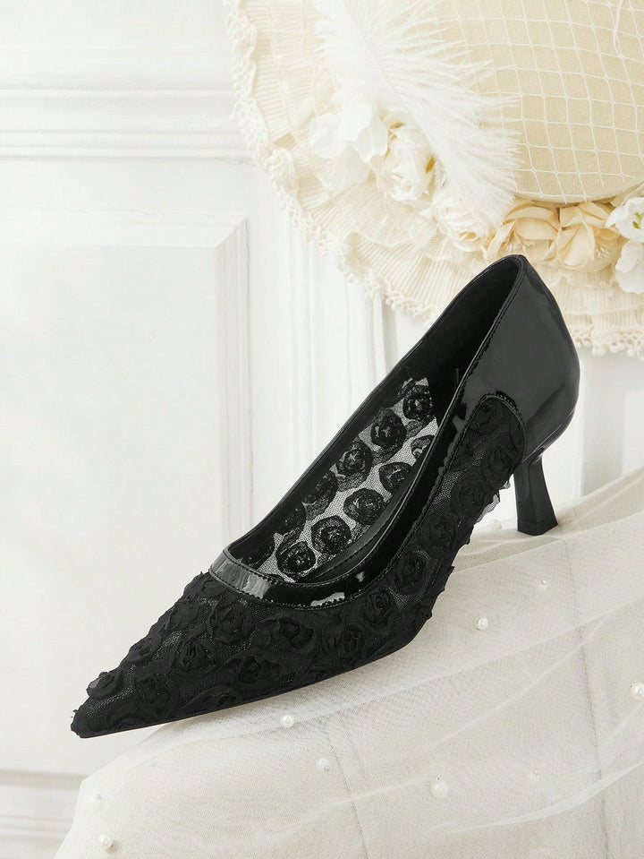 Pantofi cu toc SHEIN, negru