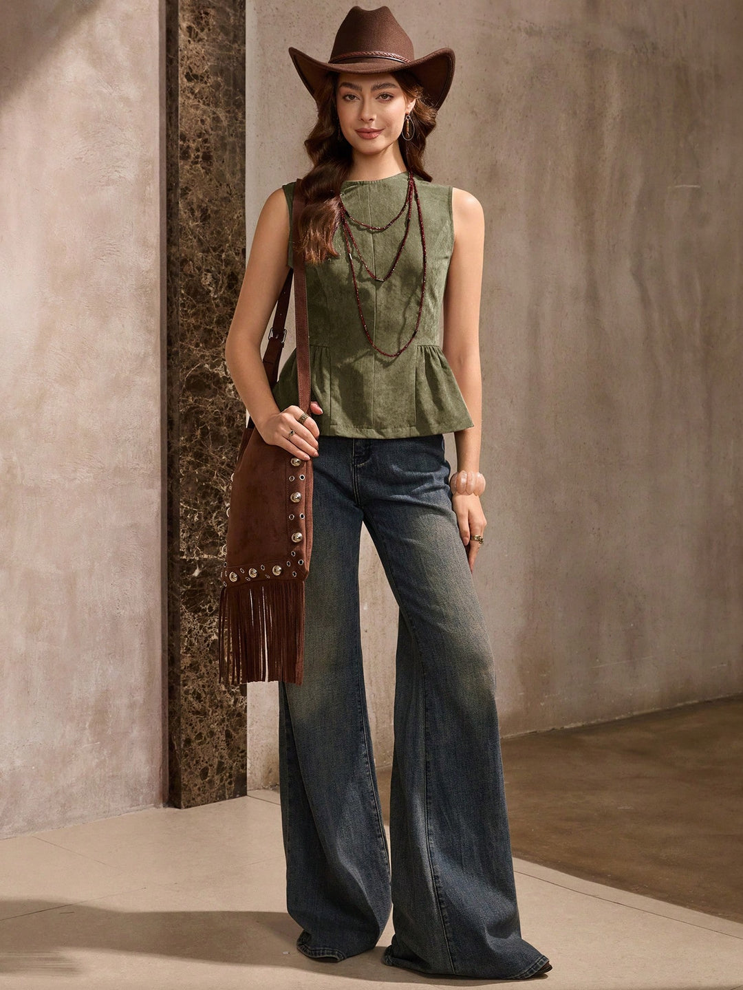 Top SHEIN, verde