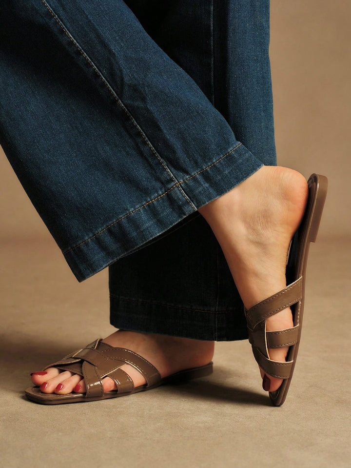Sandale SHEIN, maro