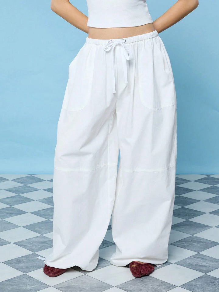 Pantaloni SHEIN, alb
