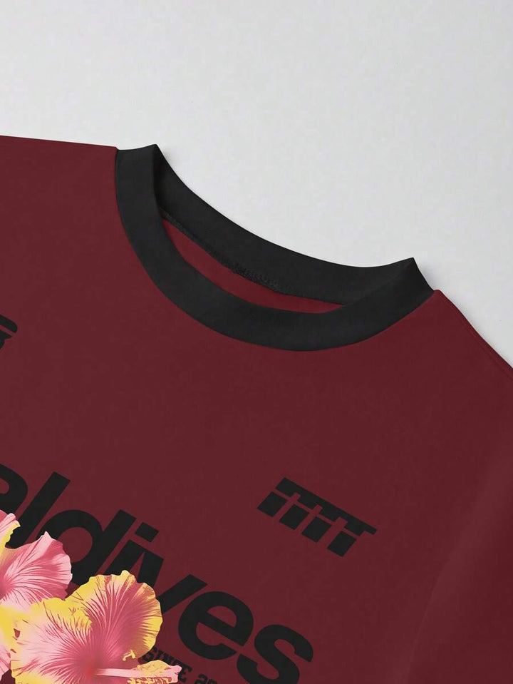 Tricou SHEIN, vișiniu