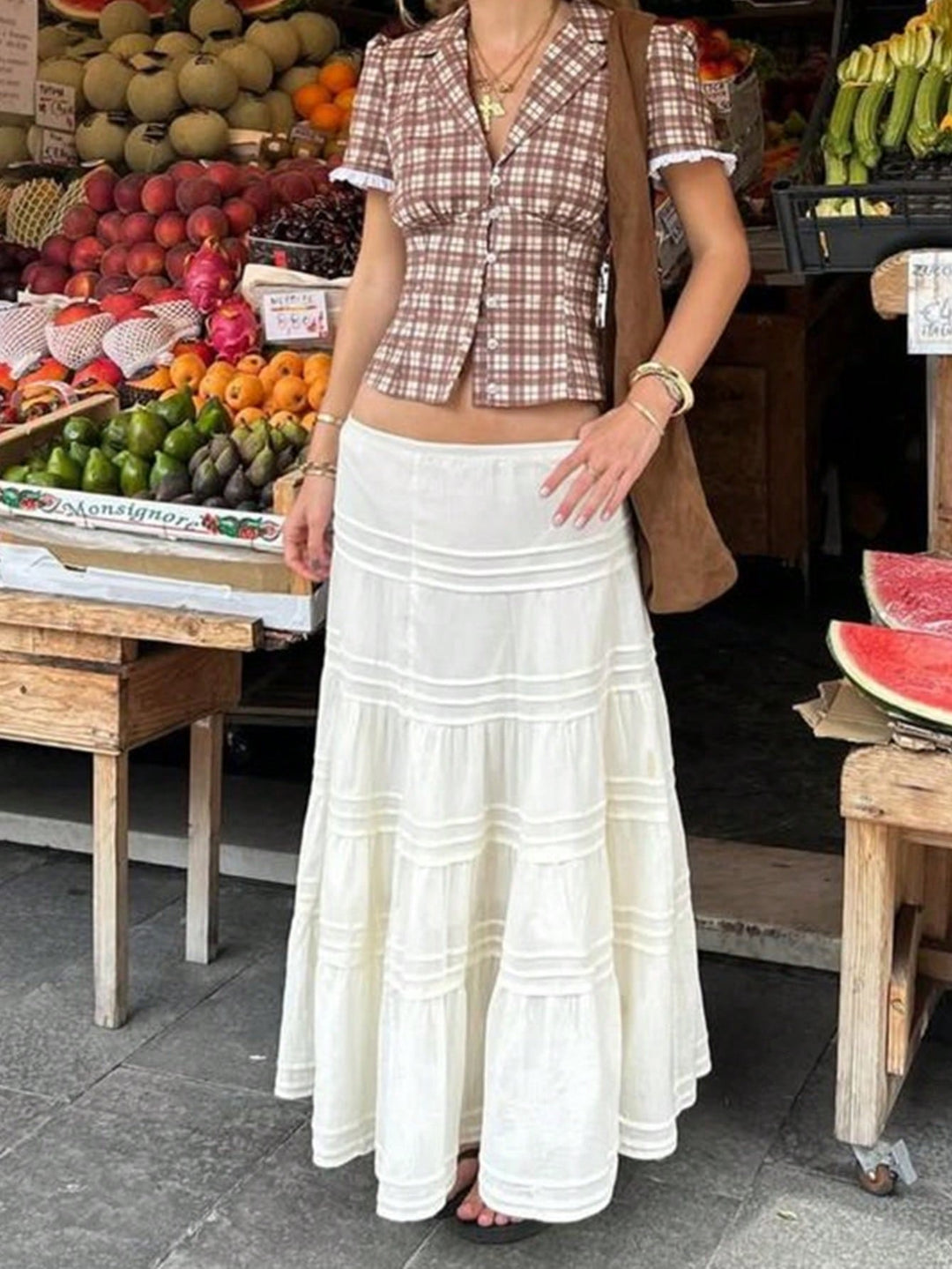 Fustă SHEIN, bej