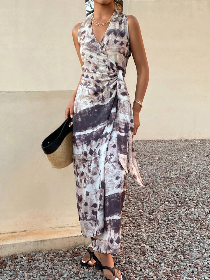 Rochie maxi SHEIN, maro