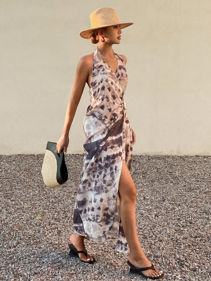 Rochie maxi SHEIN, maro