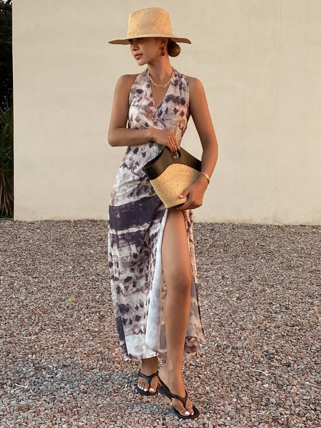 Rochie maxi SHEIN, maro