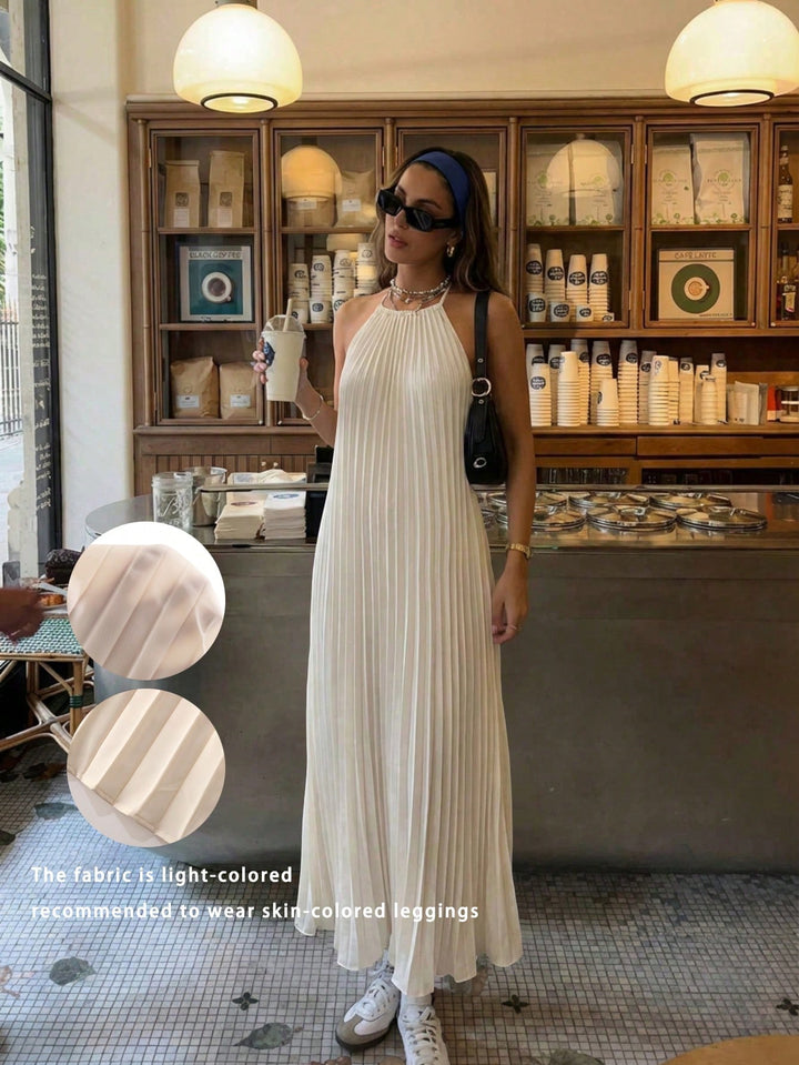 Rochie maxi SHEIN, crem