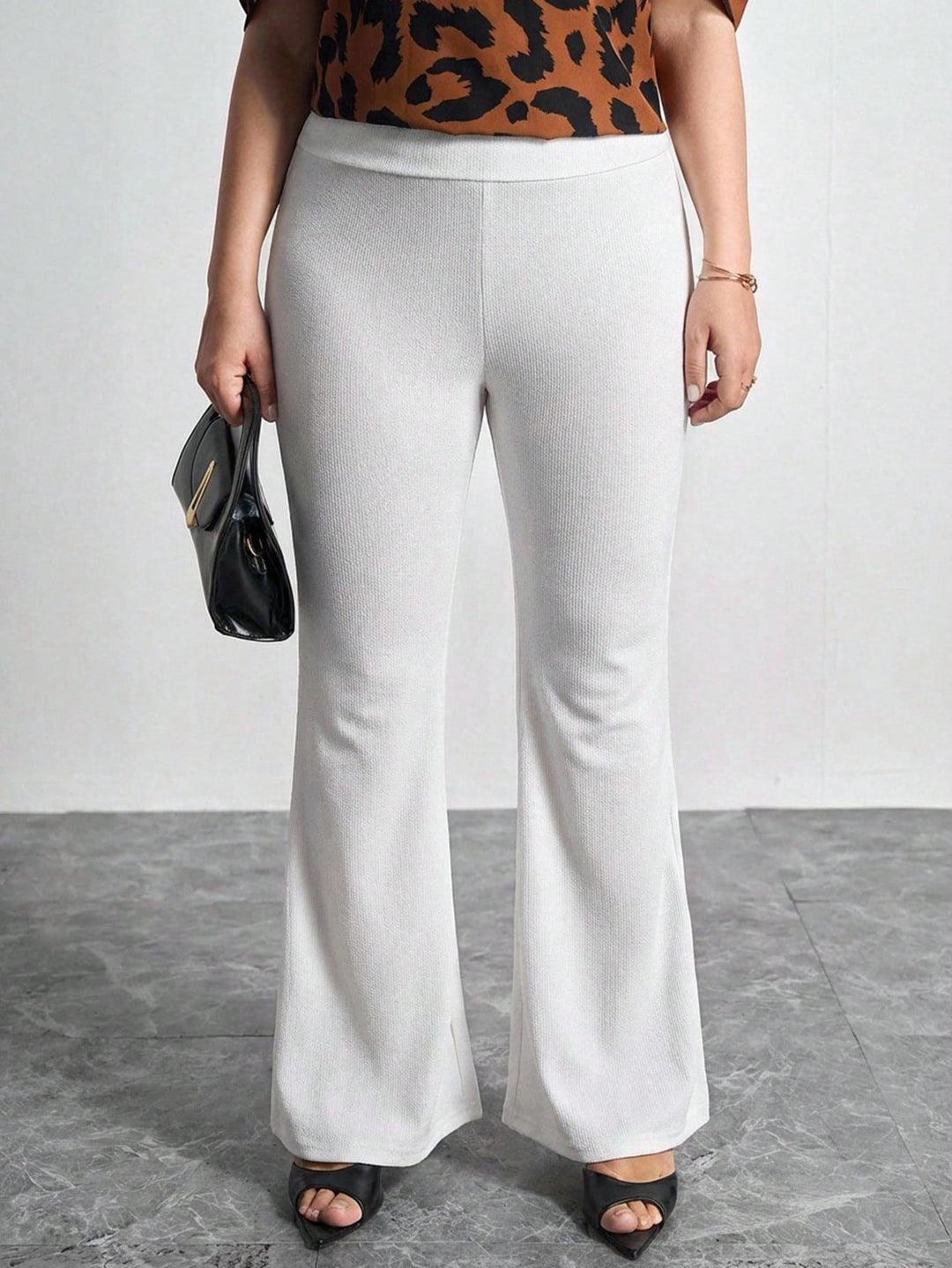 Pantaloni SHEIN, alb