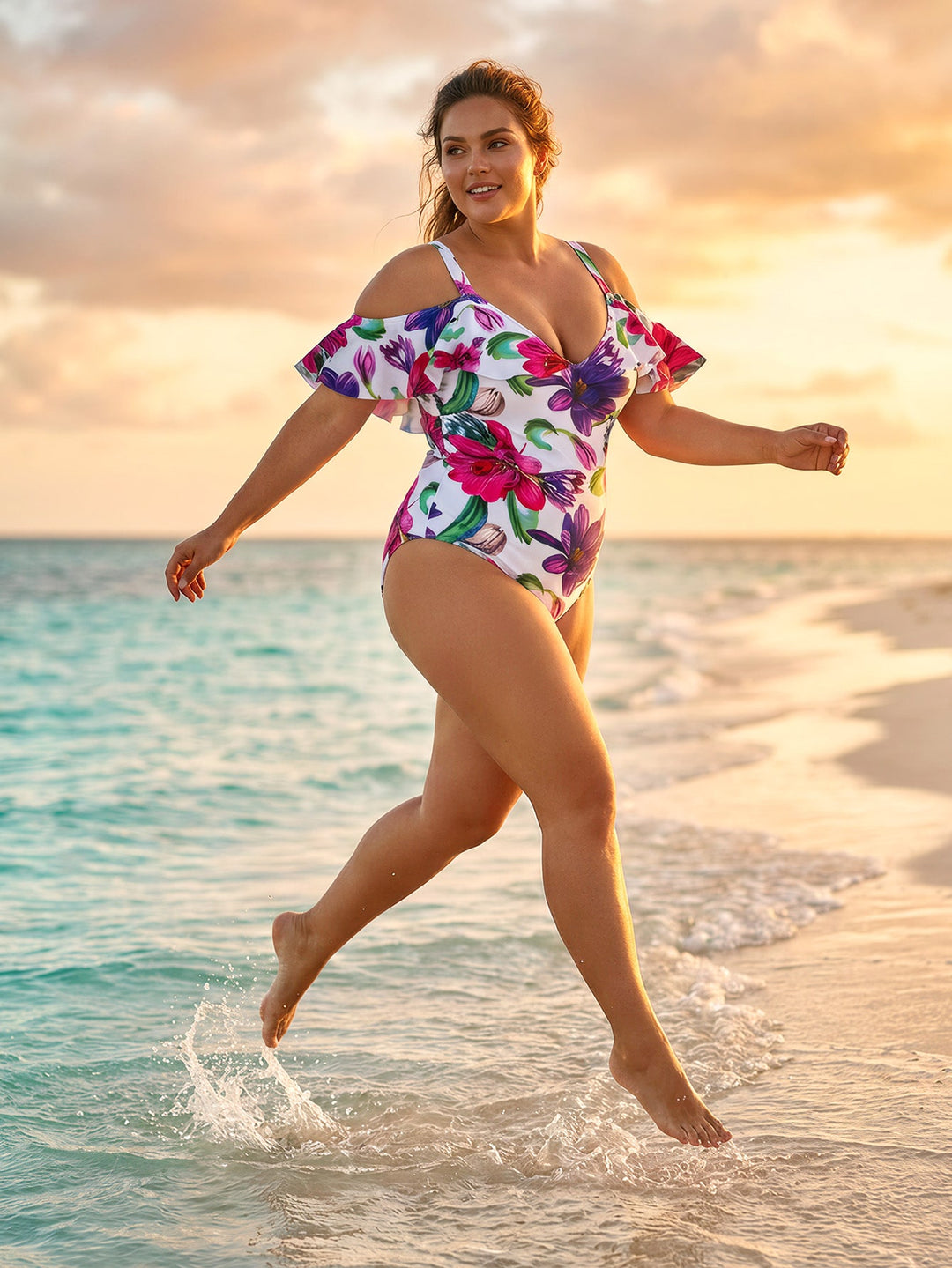 Costum de baie SHEIN, mix culori