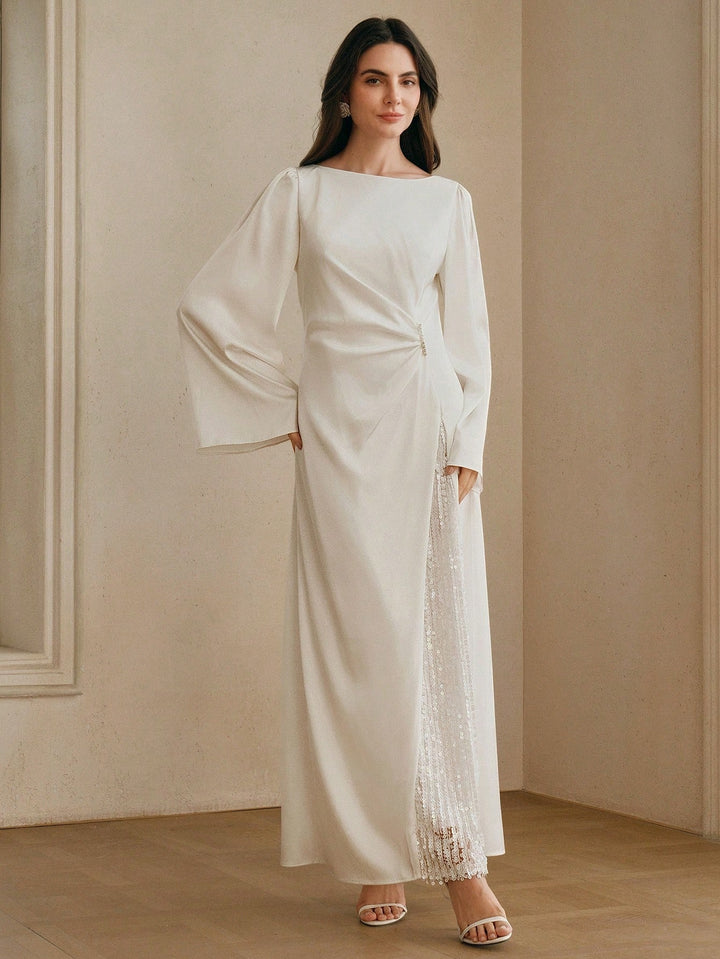 Rochie maxi SHEIN, alb