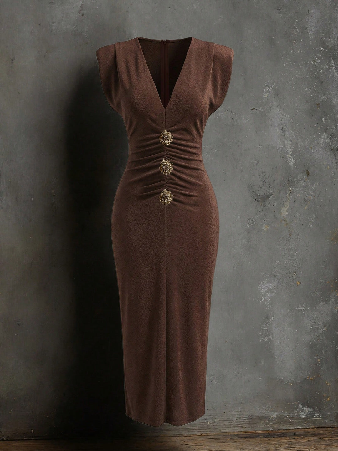 Rochie midi SHEIN, maro