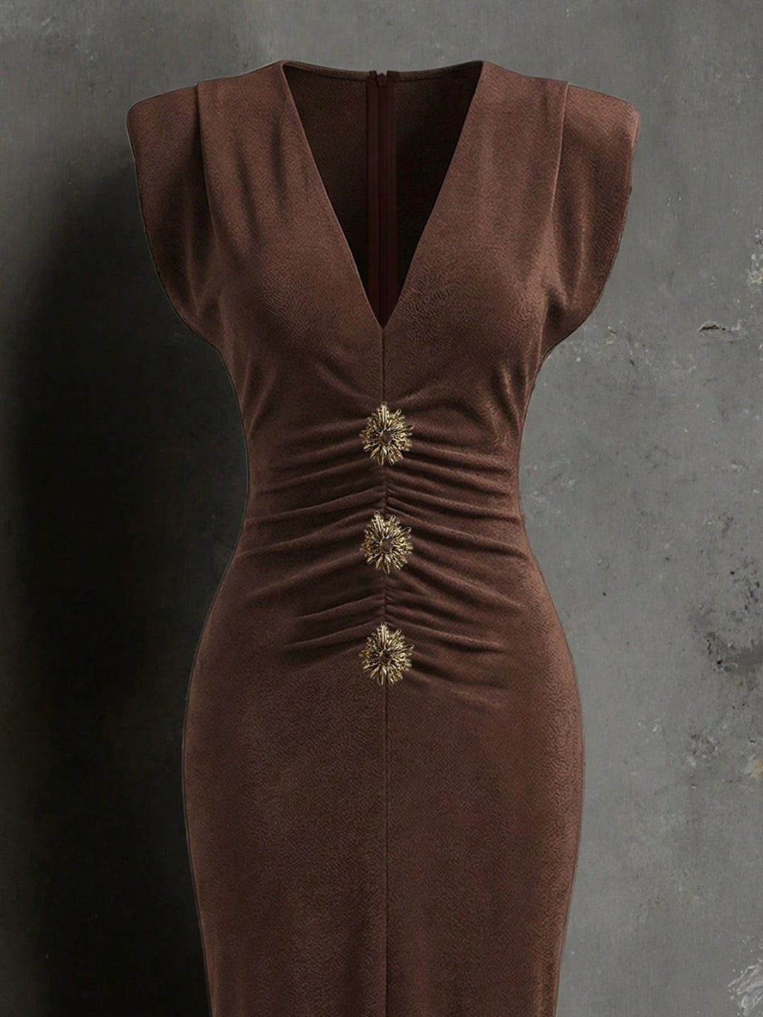 Rochie midi SHEIN, maro