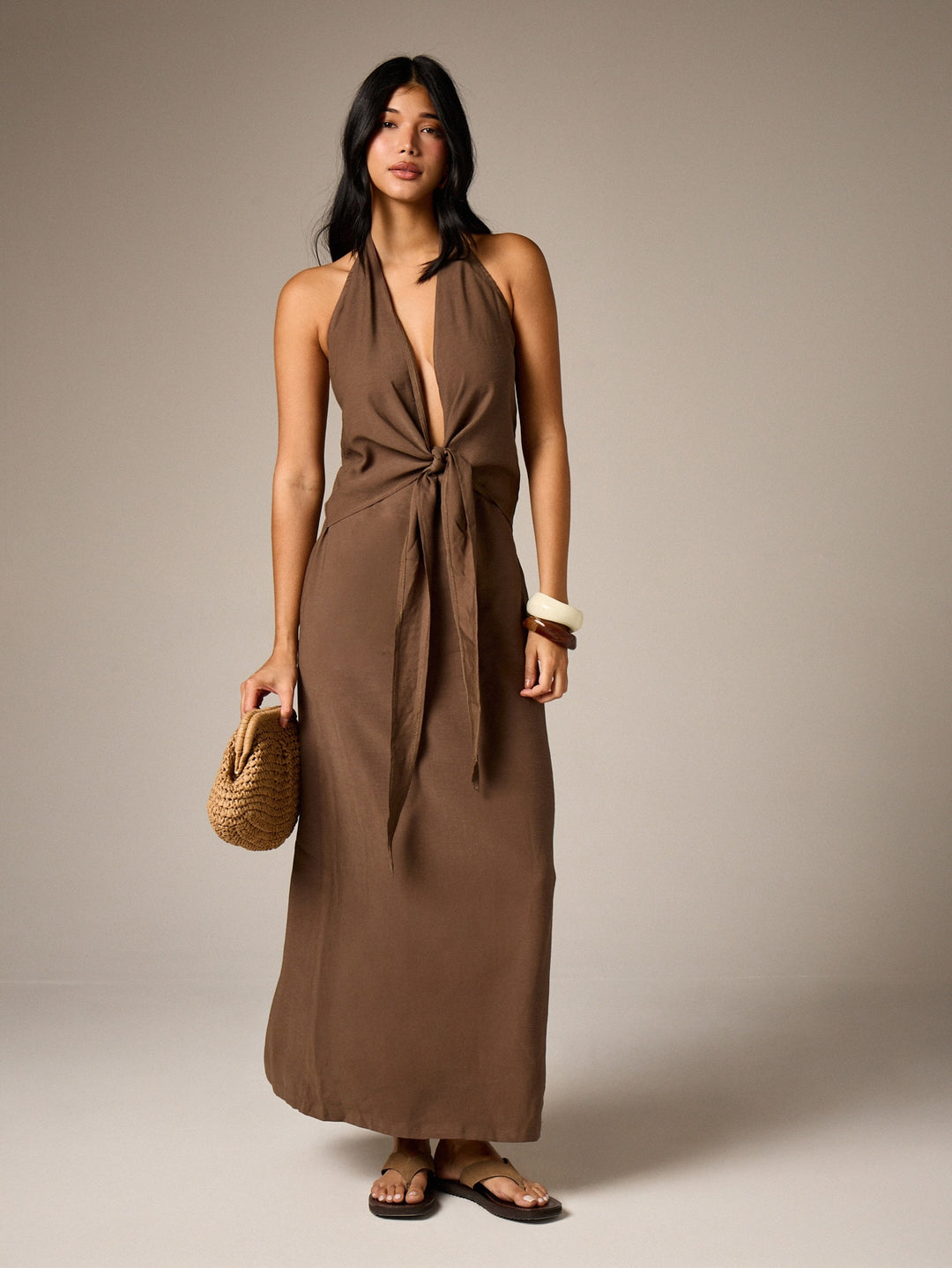 Rochie maxi SHEIN, maro