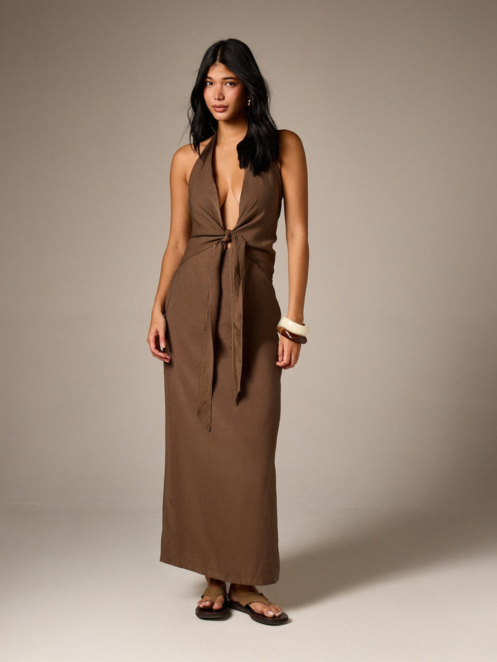 Rochie maxi SHEIN, maro
