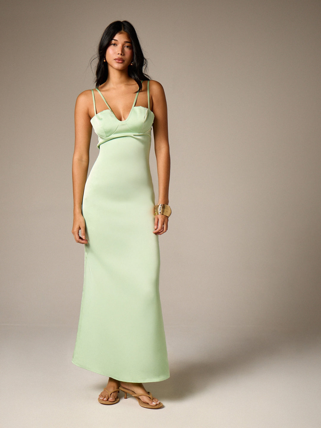 Rochie maxi SHEIN, verde