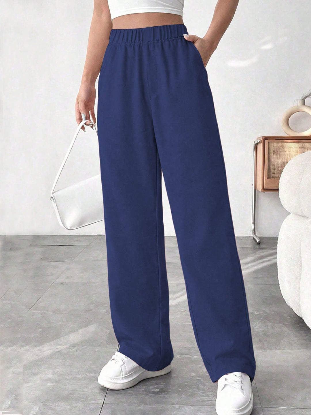 Pantaloni SHEIN, albastru