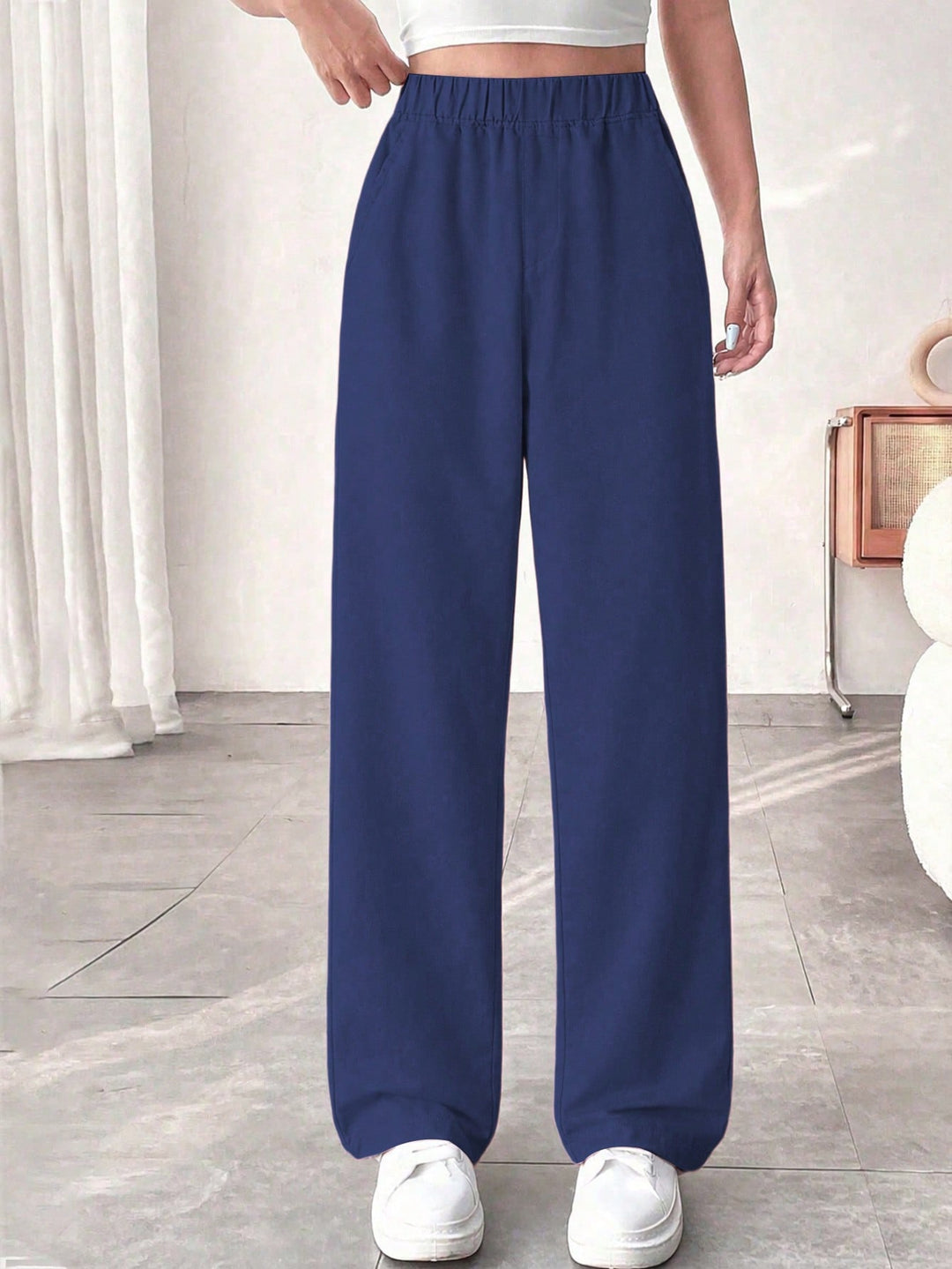 Pantaloni SHEIN, albastru