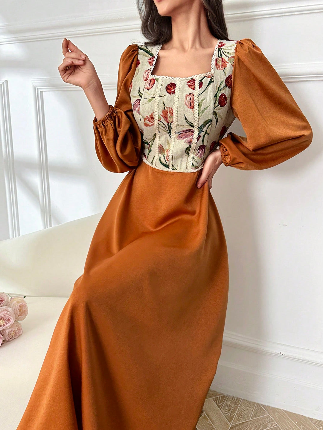 Rochie maxi SHEIN, galben