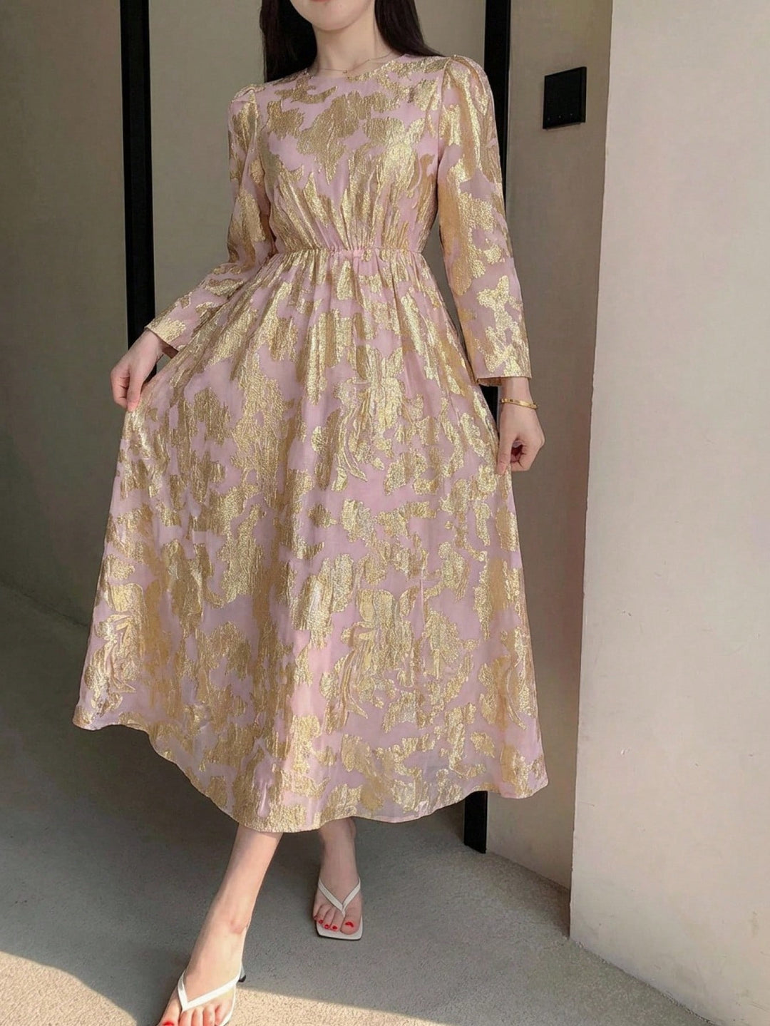 Rochie maxi SHEIN, roz