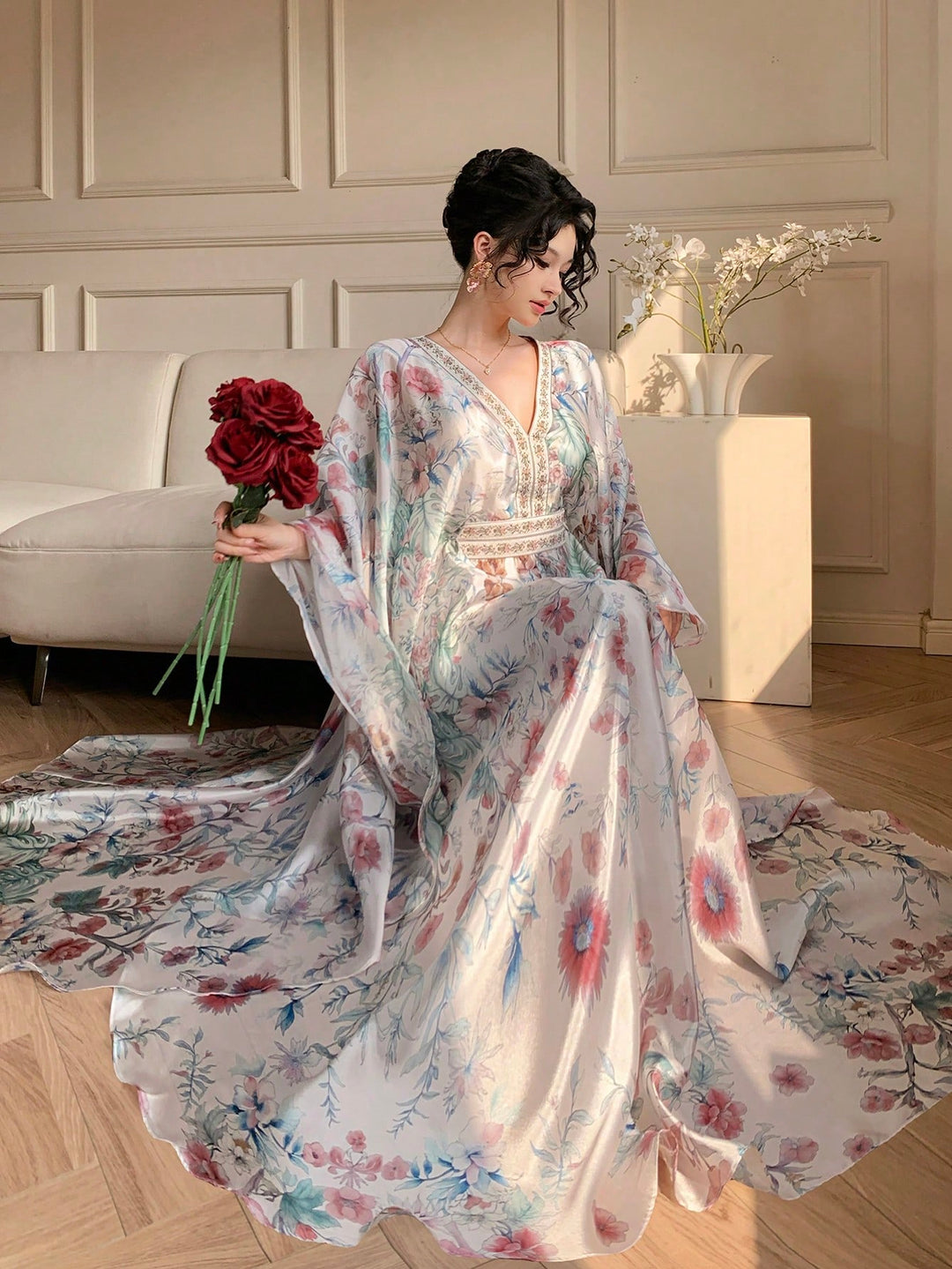 Rochie maxi SHEIN, mix culori