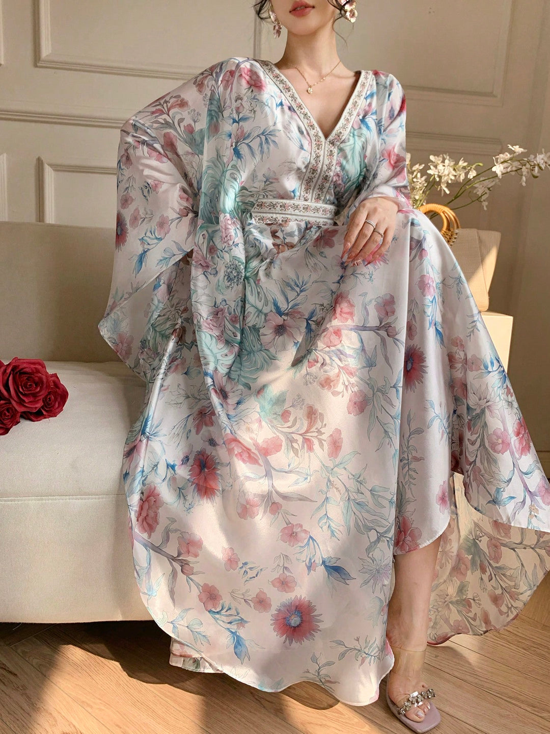 Rochie maxi SHEIN, mix culori