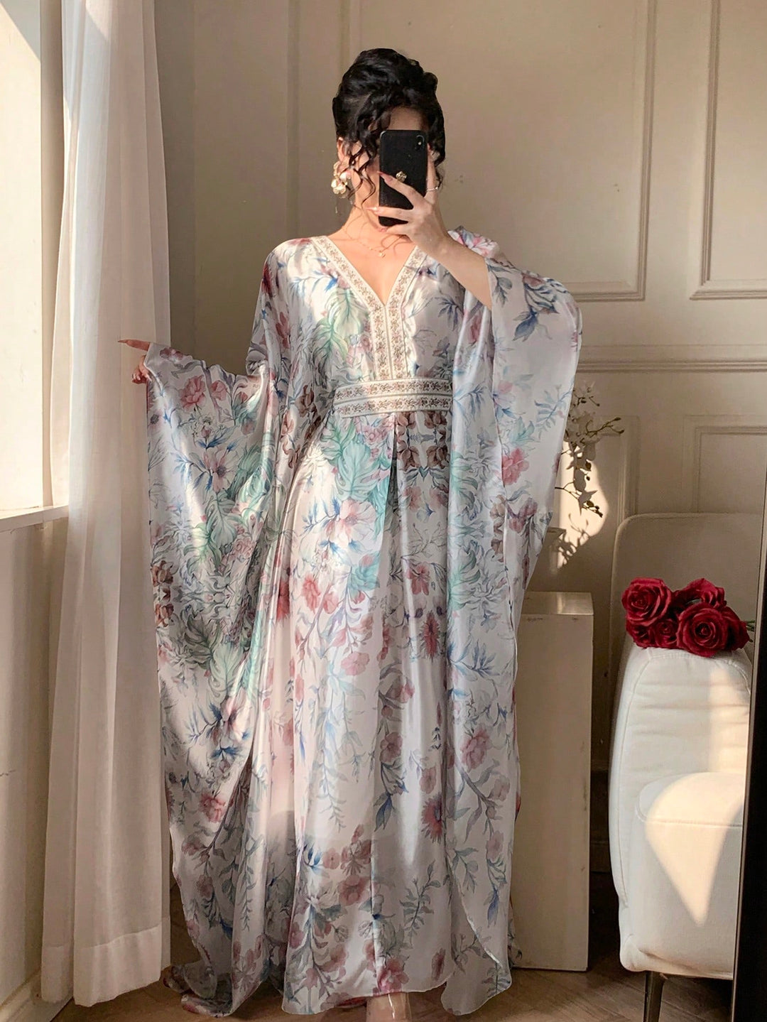 Rochie maxi SHEIN, mix culori