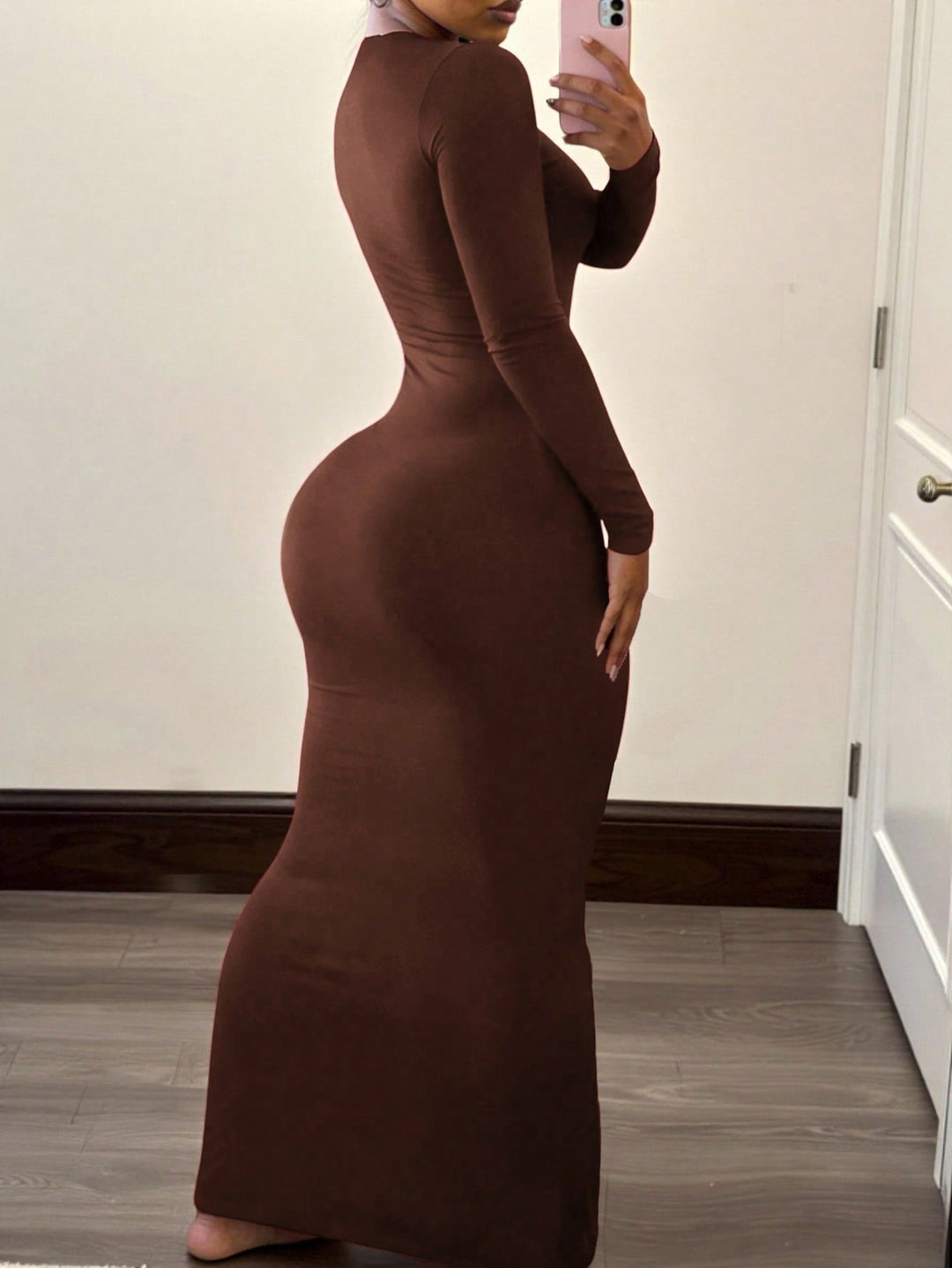Rochie maxi SHEIN, maro