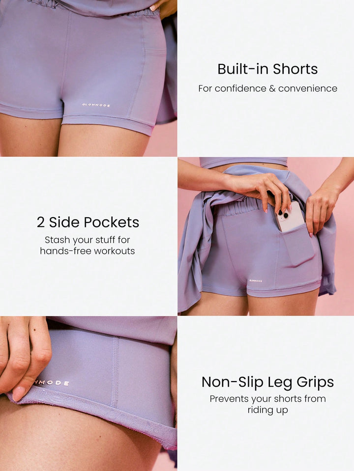 Fustă-pantalon SHEIN, vișiniu