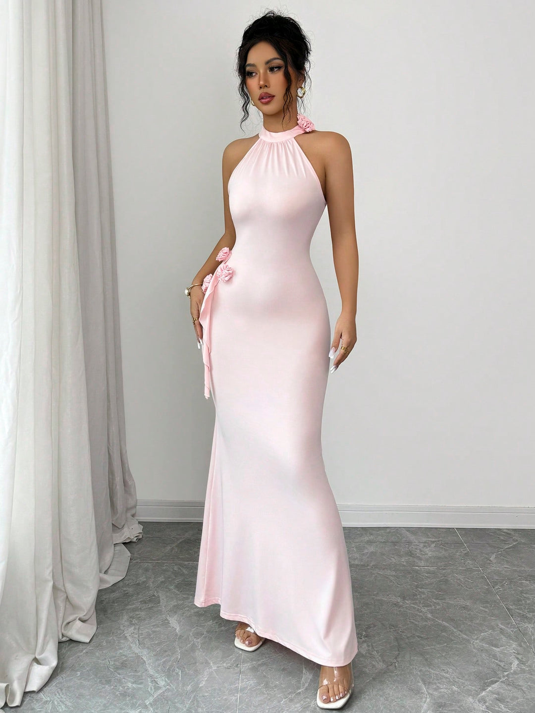 Rochie maxi SHEIN, roz