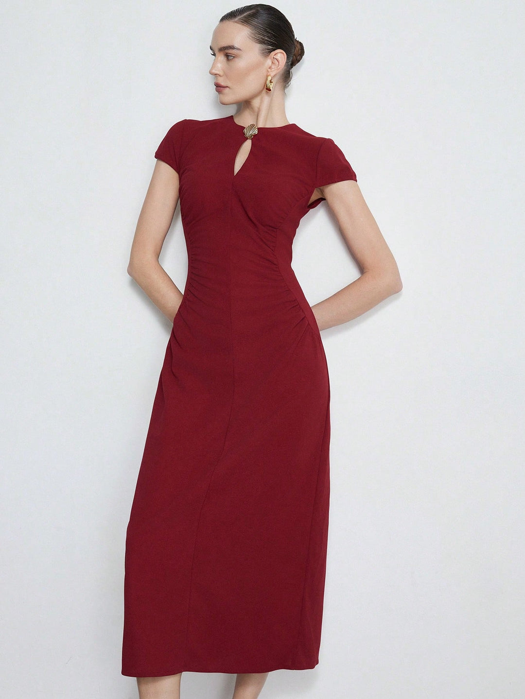 Rochie maxi SHEIN, vișiniu