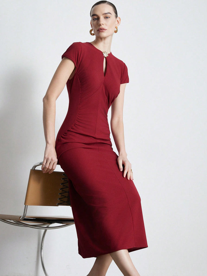 Rochie maxi SHEIN, vișiniu