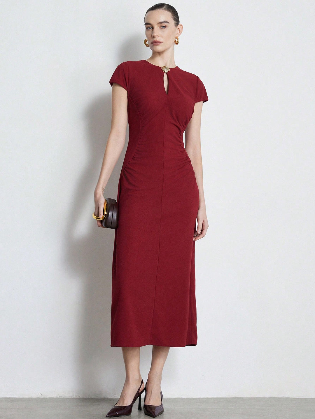 Rochie maxi SHEIN, vișiniu