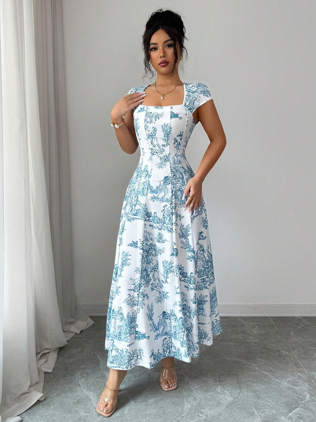 Rochie maxi SHEIN, mix culori