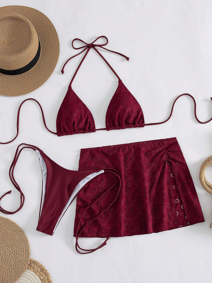 Set bikini SHEIN, roșu