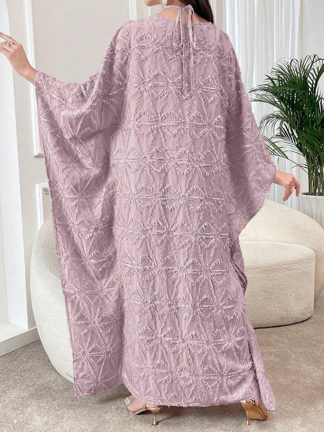 Set caftan și jalabiya SHEIN, mov