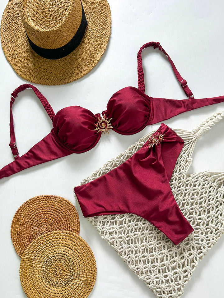 Set bikini SHEIN, vișiniu