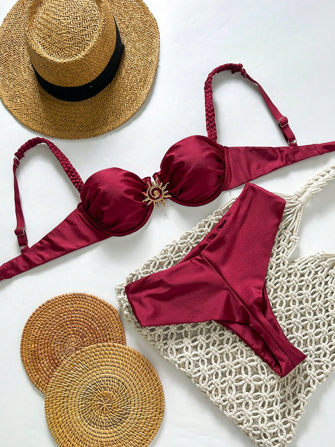 Set bikini SHEIN, vișiniu