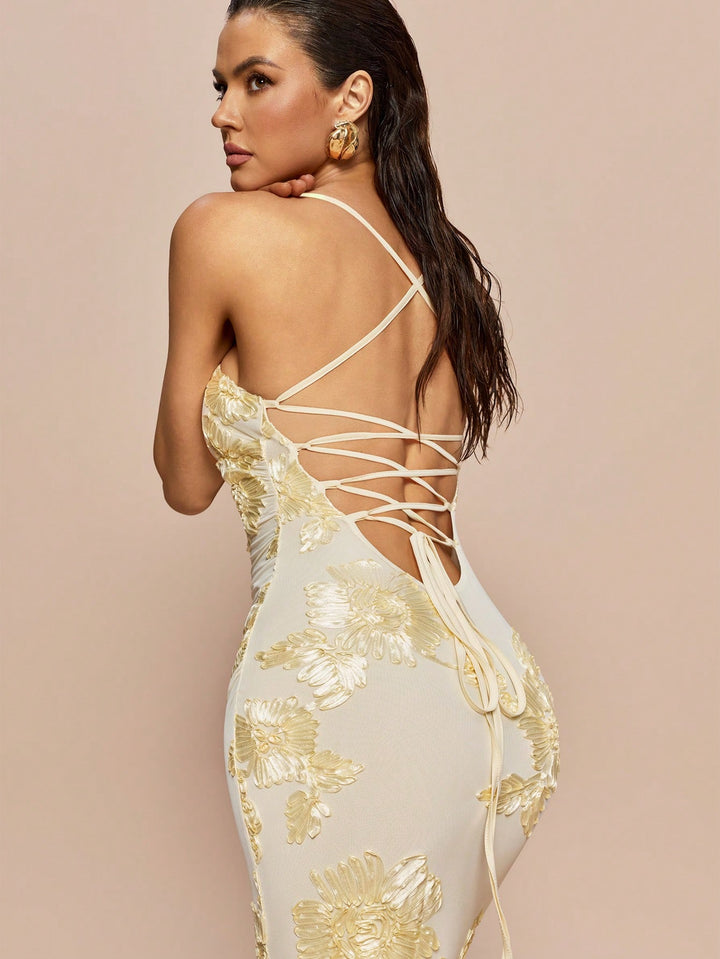 Rochie maxi SHEIN, bej