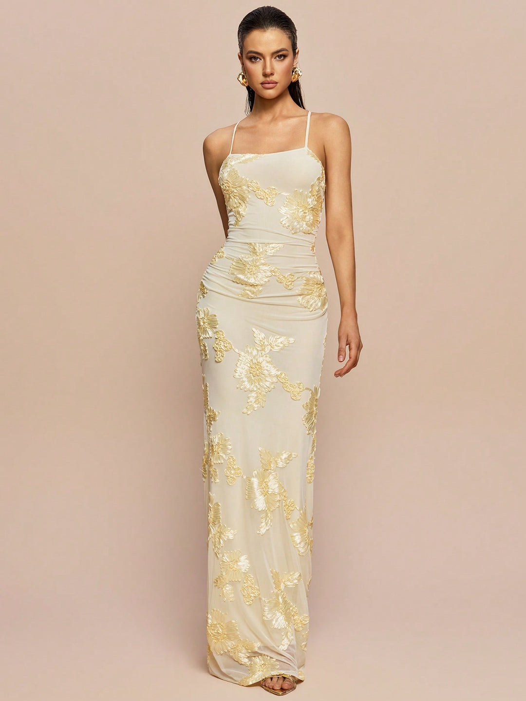 Rochie maxi SHEIN, bej