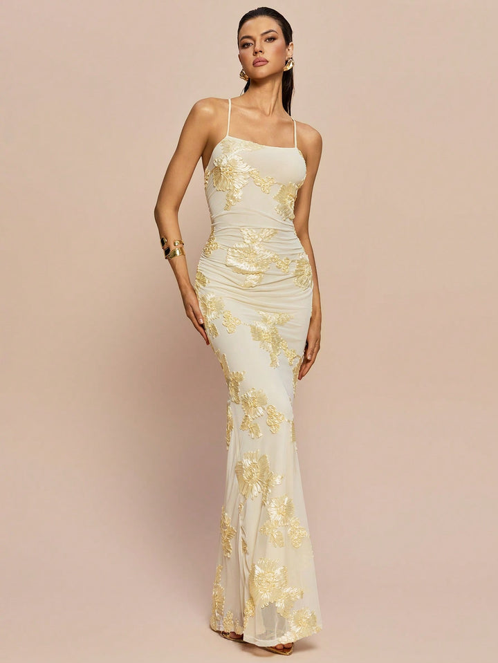 Rochie maxi SHEIN, bej