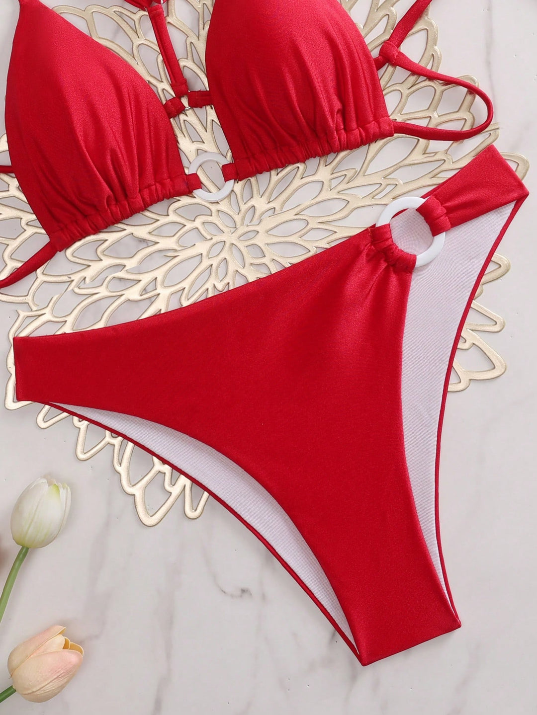 Set bikini SHEIN, roșu