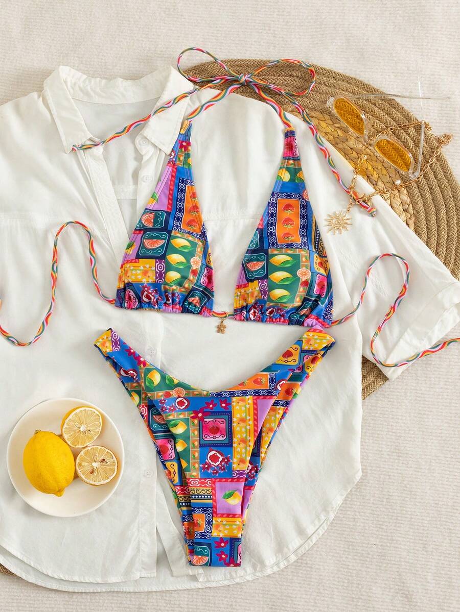 Costum de baie SHEIN, mix culori