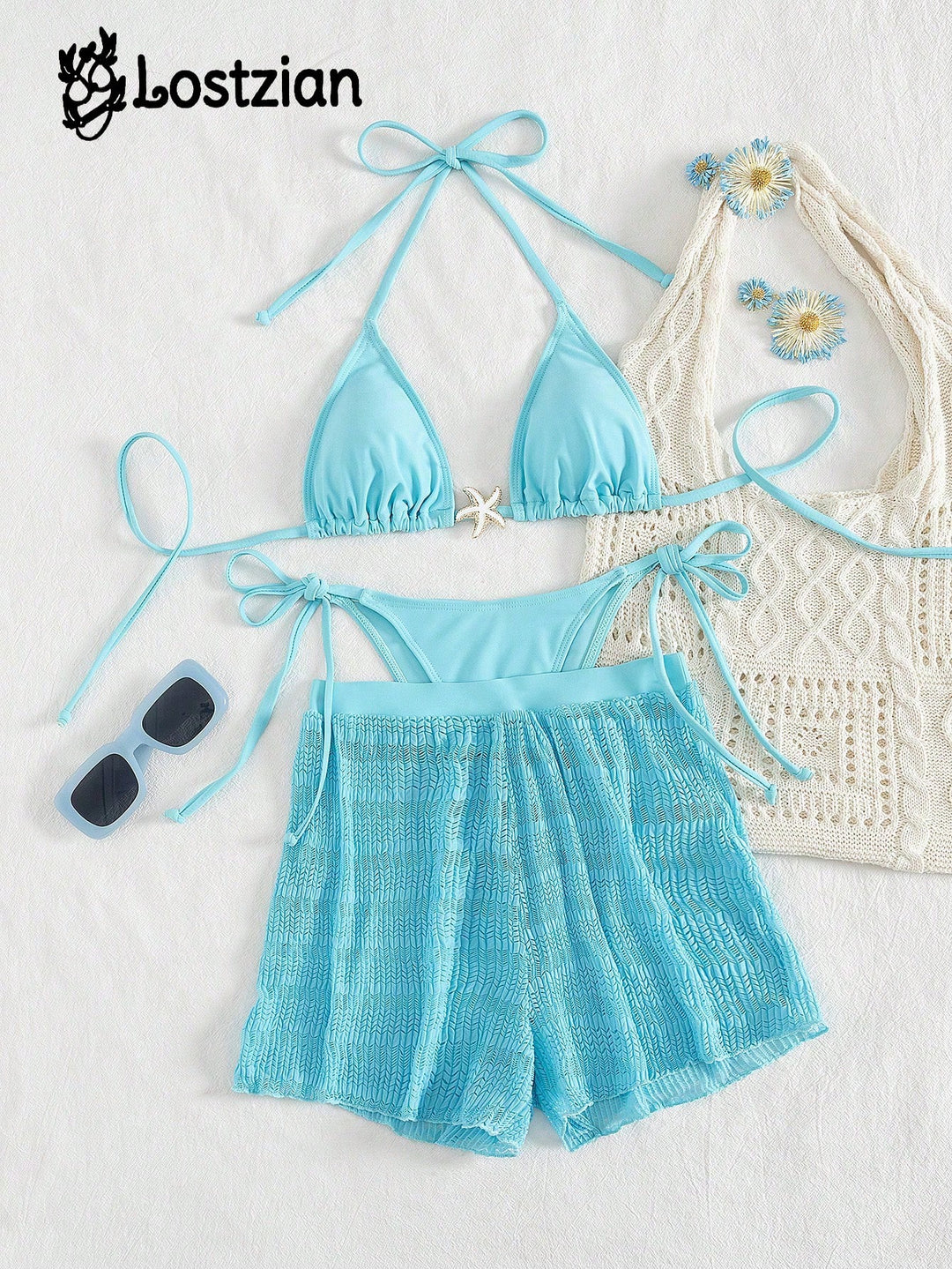 Set bikini SHEIN, albastru