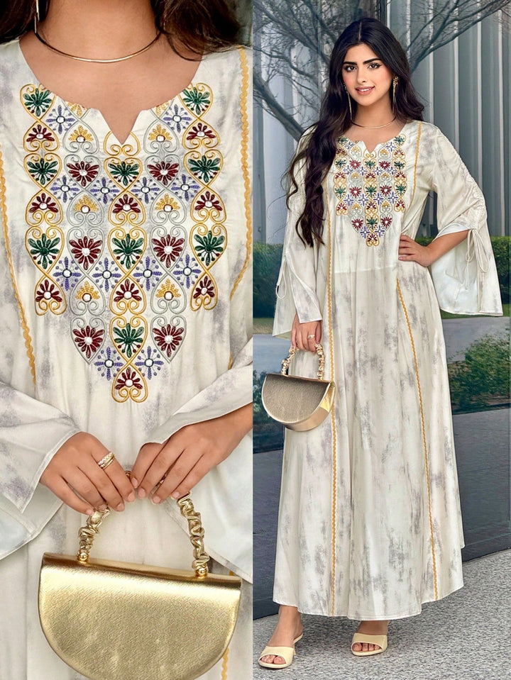 Set caftan și jalabiya SHEIN, kaki
