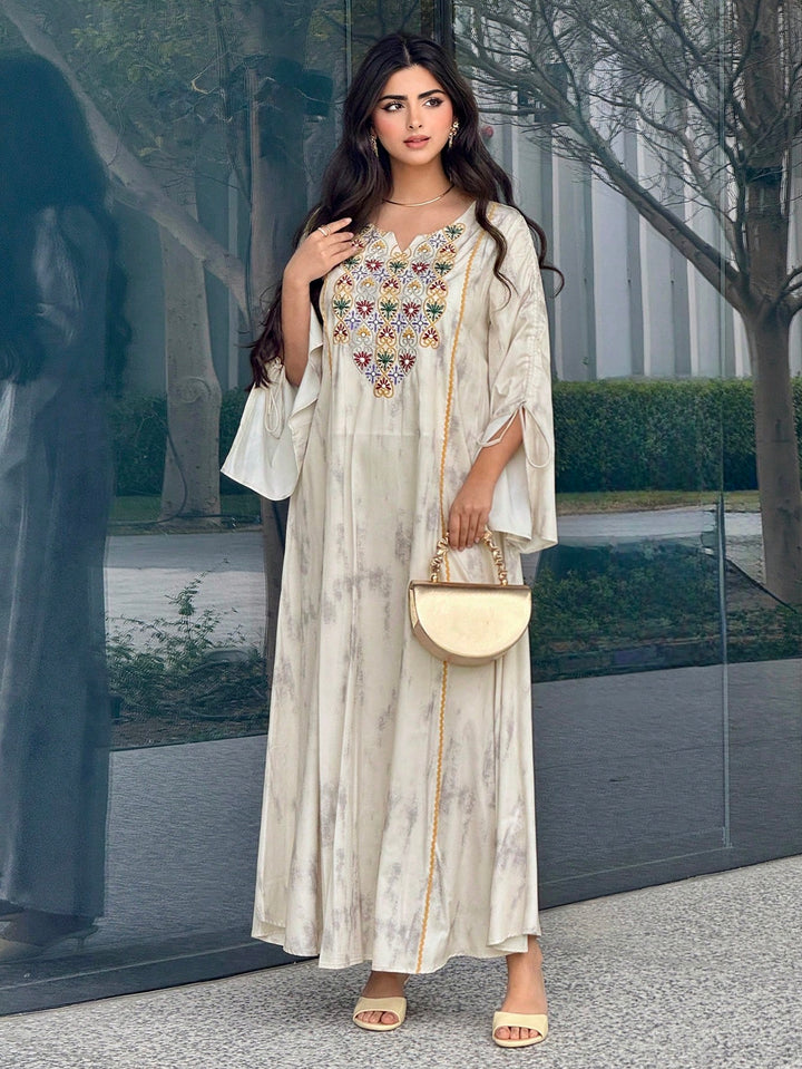 Set caftan și jalabiya SHEIN, kaki
