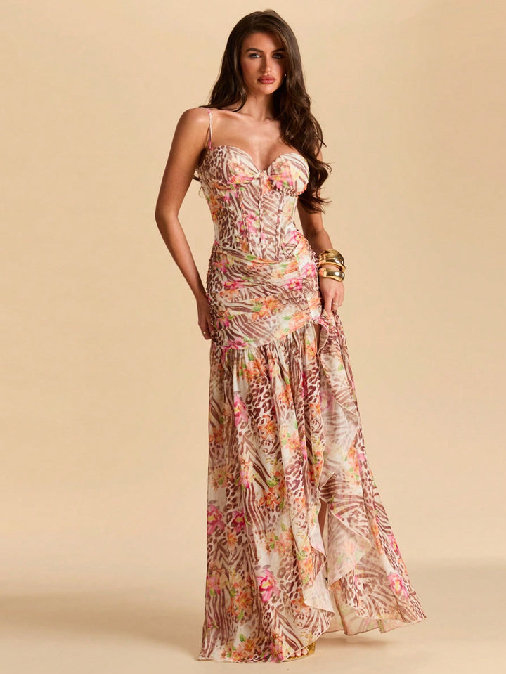 Rochie maxi SHEIN, portocaliu