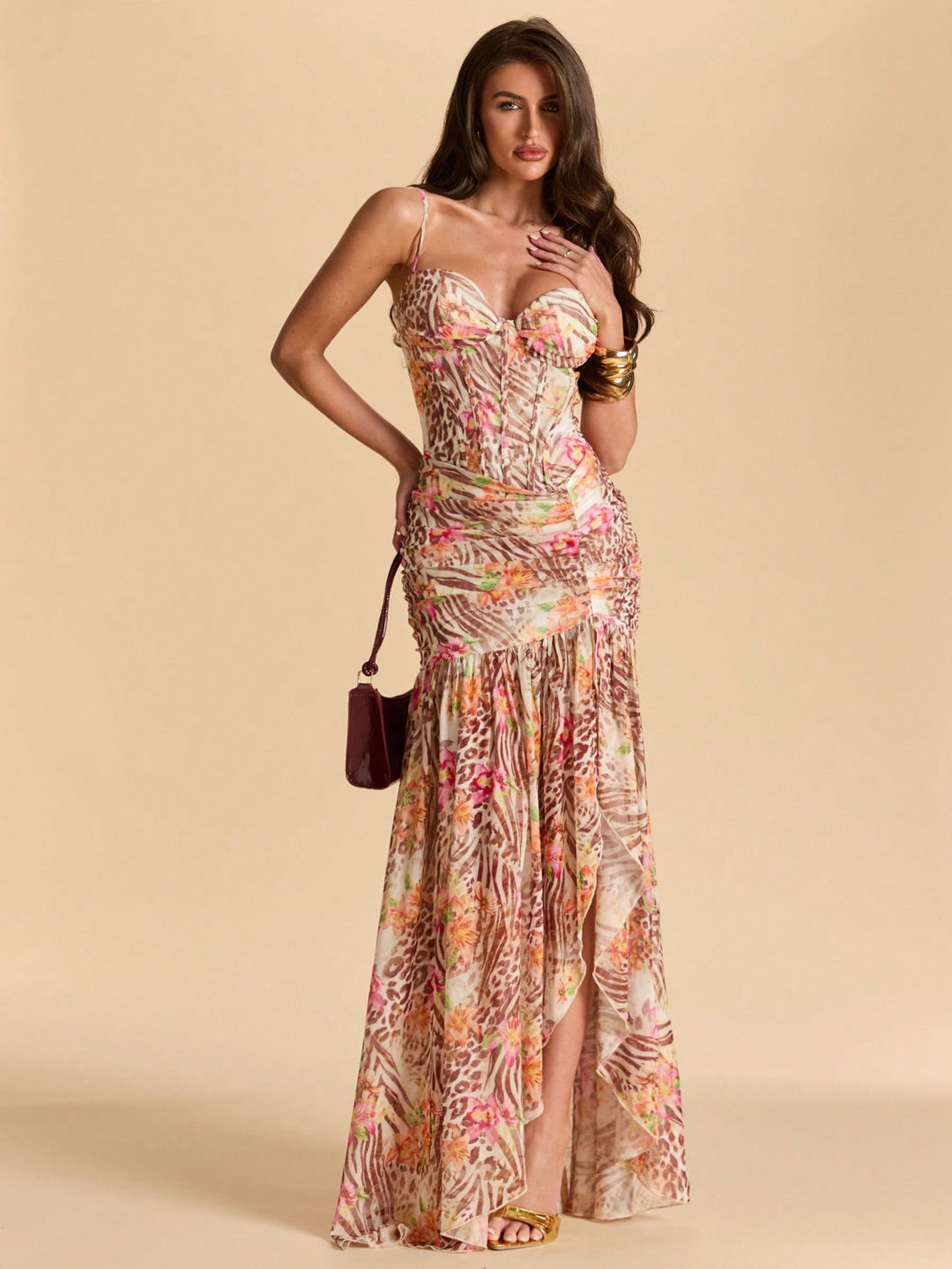 Rochie maxi SHEIN, portocaliu