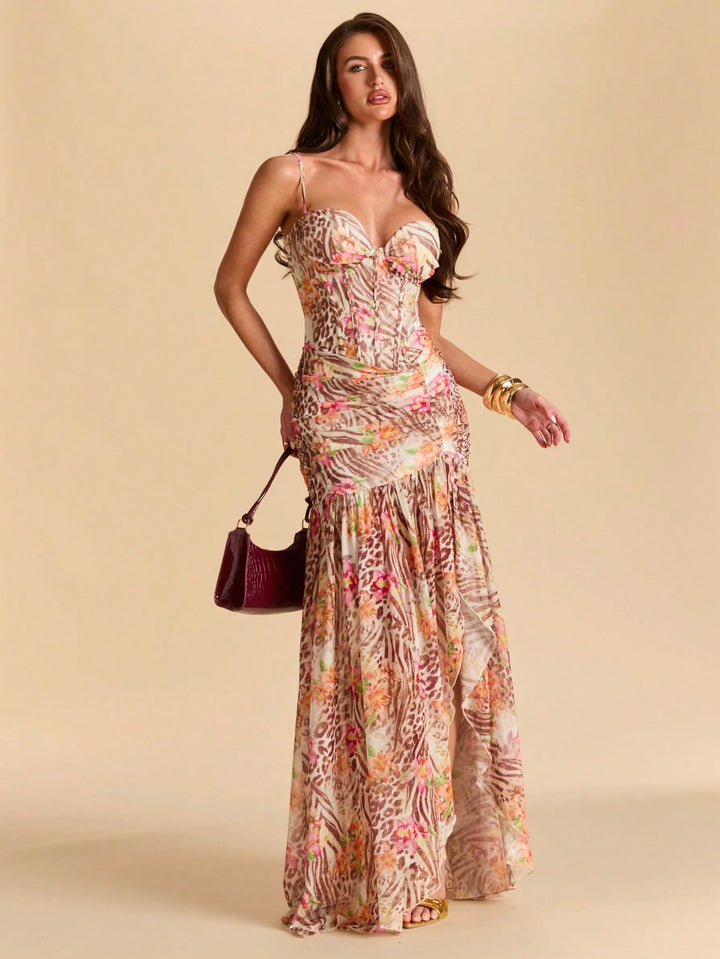 Rochie maxi SHEIN, portocaliu